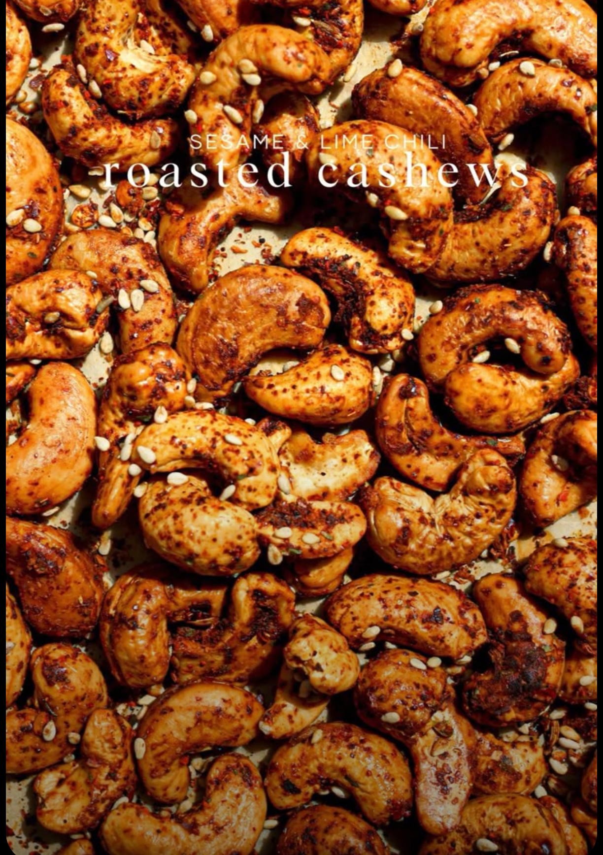Roasted sesame and lime chilli cashews